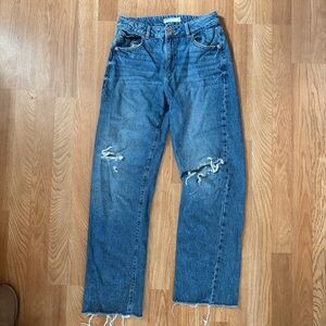 Garage Blue Ripped Boyfriend Jeans
